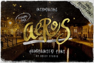 Aeros Font: Grunge Typography for Web Design
