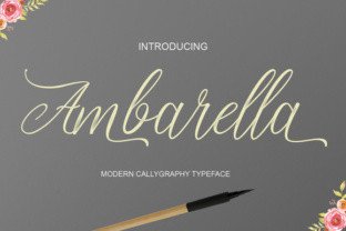 Ambarella Font: Modern Calligraphy for Handmade Products