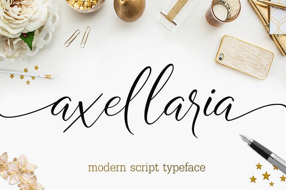 Axellaria Font: Fresh Script for Handmade Crafts
