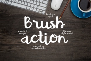 Brush Action Font: Handmade Charm for Makers