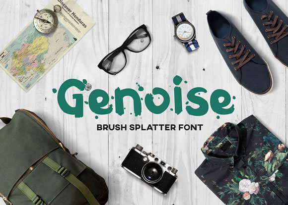 Genoise Font Review: Testing a Splatter Brush Typeface